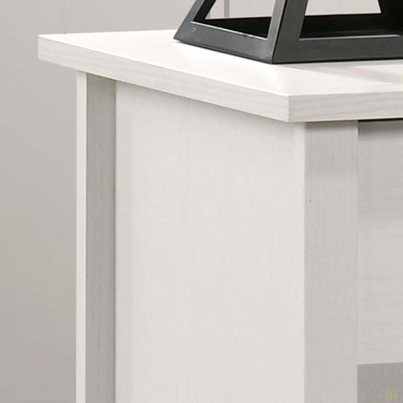 Table de chevet 1 tiroir Celeste, Blanc