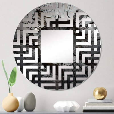 Miroir décoratif en pierre Spiritual Grey Geode Minimalisme II - Maze