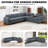 Reversible Modular Sectional With Usb Charging Console-319234181