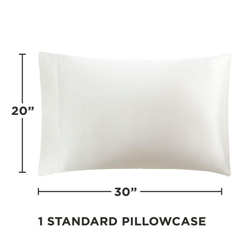 Juicy Couture Premium Silky Satin Sheet Sets, Twin Sheet Set with 1 Pillowcase, Cream