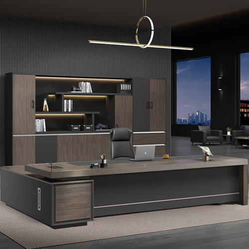 Orren Ellis Jennielee 3 Piece L-Shaped Executive Desk Office Set with ...