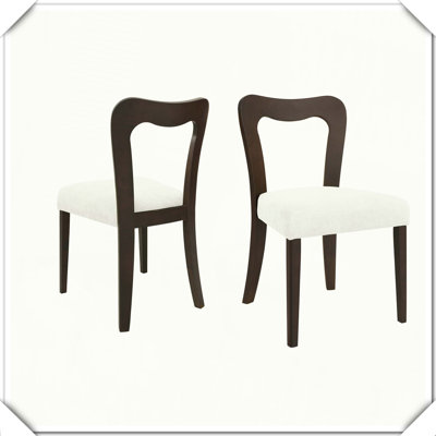 2-Piece Armless Dining Chair Sturdy Stylish Durable Comfortable