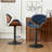 Swivel Upholstered Counter Stool, 24''-32''h Adjustable Seat Height Bar Stool, Modern Fabric Pub Stool With Metal Frame-2086352947