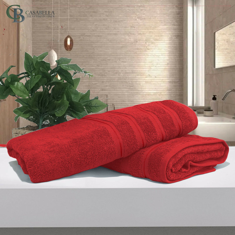 Casabella Luxury Jumbo Bath Sheet, Red