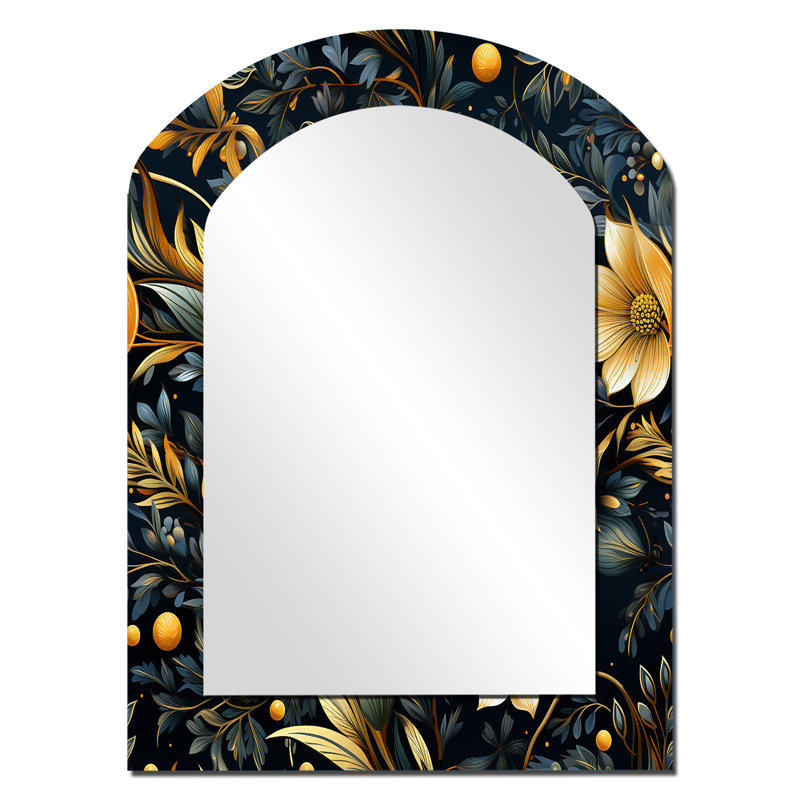 Motif céleste bohème bleu Positano - miroir mural bohème unique, 34 po x 25 po