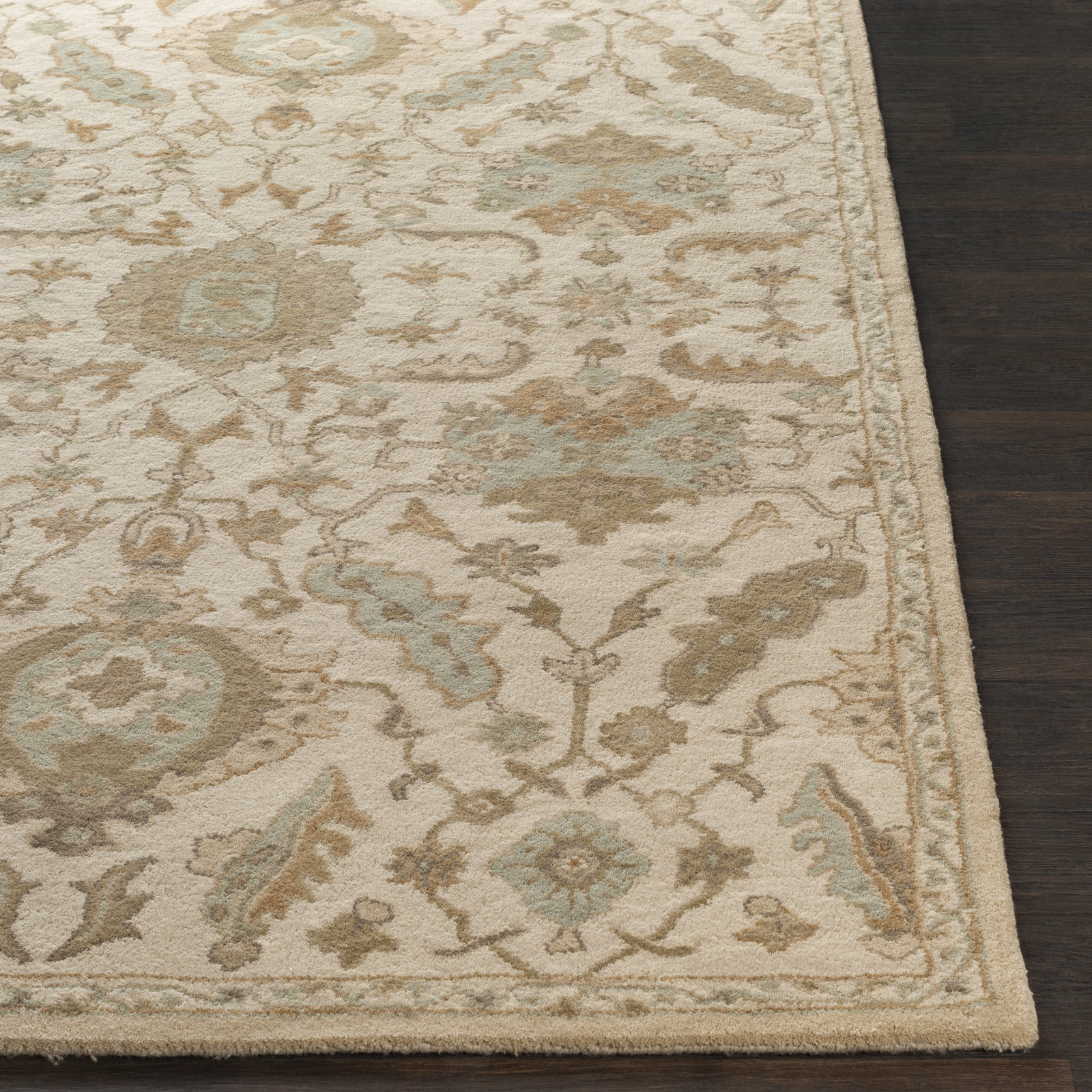 Arden Multi Hand-Tufted Wool Floral Rug, Square 8'