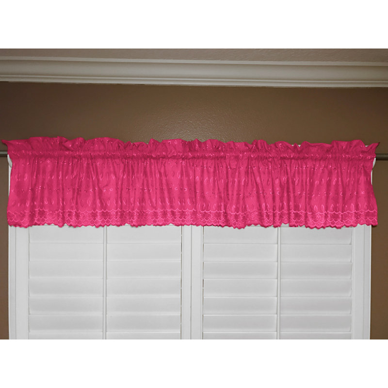 Cantonnière en coton à œillets de 58 po de largeur, Fuchsia