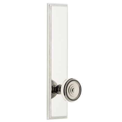 Grandeur Carré Tall Plate Privacy with Soleil Door Knob