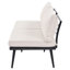 Véranda moderne avec coussins d'eau - Tables basses et coussins en bois beige pour patio