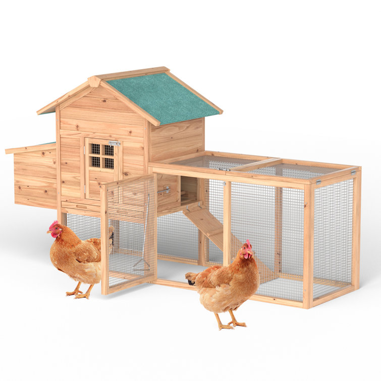 Clairese 14 Square Feet Chicken Coop with Roosting Bar For Up To 3 Chickens