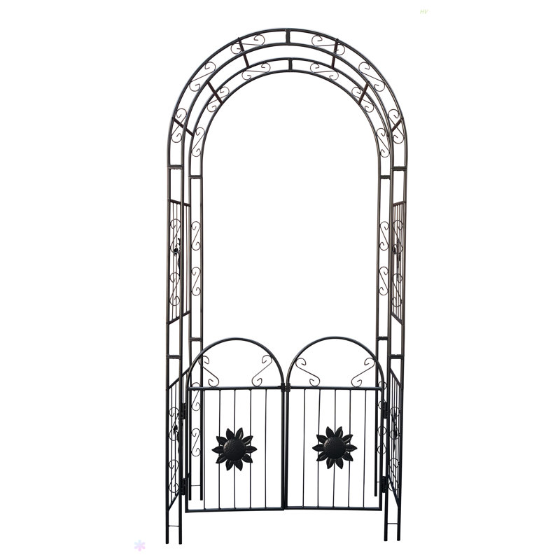 Arche de jardin en métal avec portes Arbor Trellis