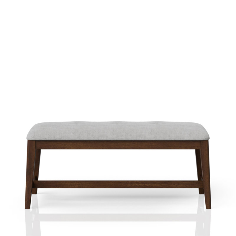 Backless Upholstered Dining Bench Mid-Century Seating