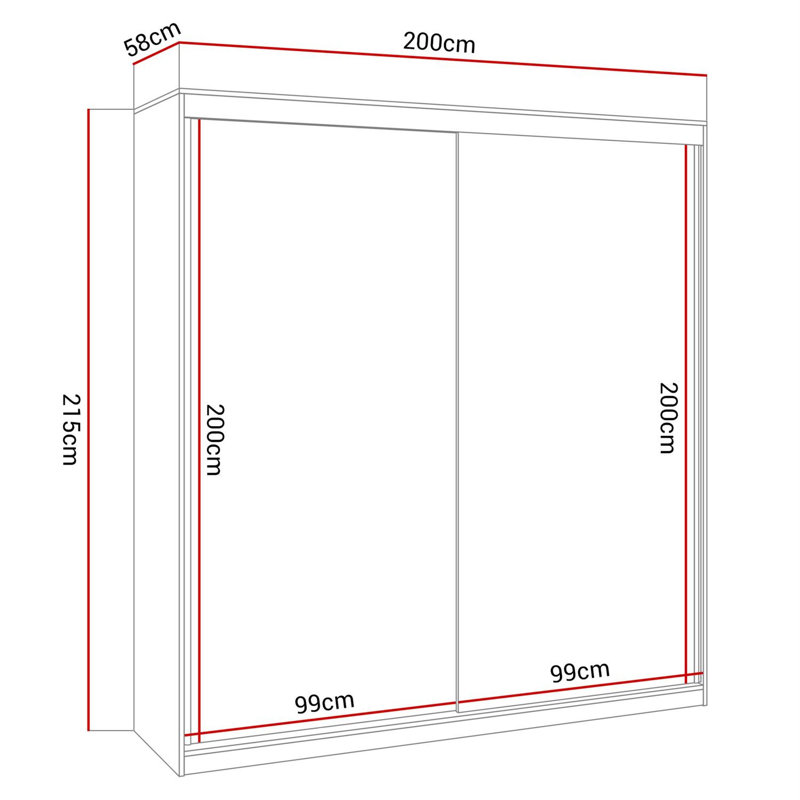 Oharra 2 Door Wardrobe