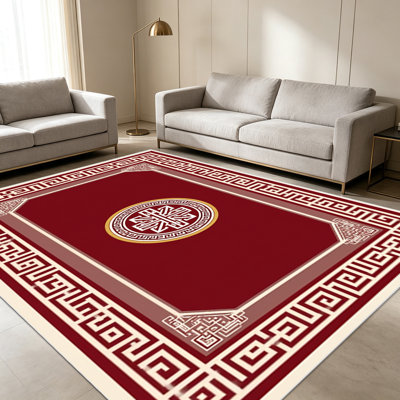 1PC Traditional Chinese - style Area Rugs for Living Room, Soft and Comfortable, Suitable for all seasons, easy - to - maintain, machine washable Indoor floor mat, suitable for Bedroom, Dining Room, Study, Hallway, Patio, Home Decor, Outdoor Decor.