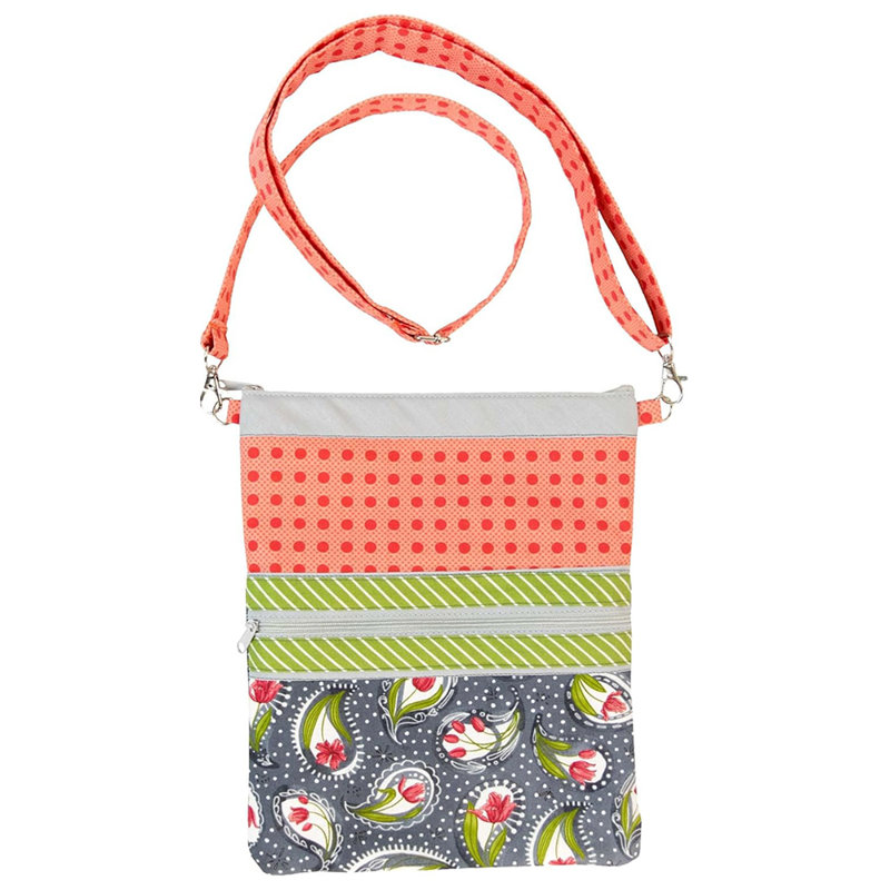 Ensemble de sac à bandoulière gris Zippity-Do-Done June Tailor Caitlyn, fermetures à glissière pré-cousues