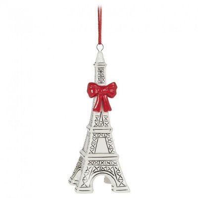 Festive Eiffel Tower Ornament
