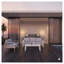 Ensemble de conversation de patio 3 pièces en aluminium 3 pièces, canapé d'extérieur 5 places avec coussins gris clair épais et structure blanche et table basse-1721070386-1721070397