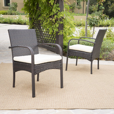 Patio Dining Chair with Cushion by Red Barrel Studio