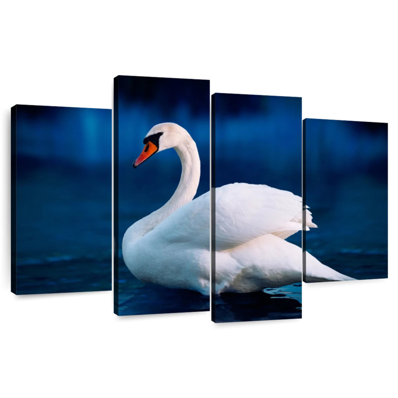Brampt Pure White Swan, 48"H x 75"W
