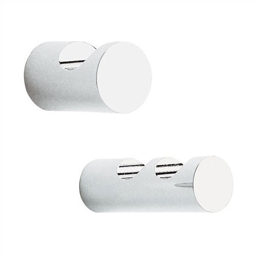Demetris Metal Wall Wall Hook, Two, Natural Polished Anodized Aluminum