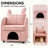 Dual-Purpose Pet Sofa Chair with Hidden Cat Cave, Anti-Scratch Upholstery, 27.4 x 25.2 x 37.4 ",Pink-1167084532