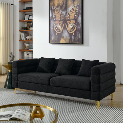 Canapé modulaire surdimensionné de 81 pouces à 3 places de 81 pouces, canapé modulaire à assise profonde en tissu Comfort Comfort