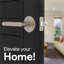 Poignées de porte intérieures réversibles avec rosette ronde en 4 finitions Mega Poignées RONN - Serrure d'intimité pour chambre à coucher, salle de bain, bureau - Convient aux portes standard-112104376-136429597-136429604