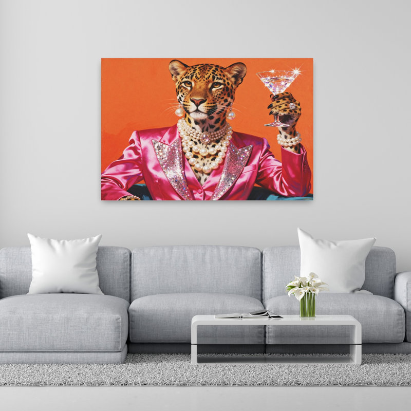 Art contemporain, art animalier contemporain surréel, H 40 po x l 60 po