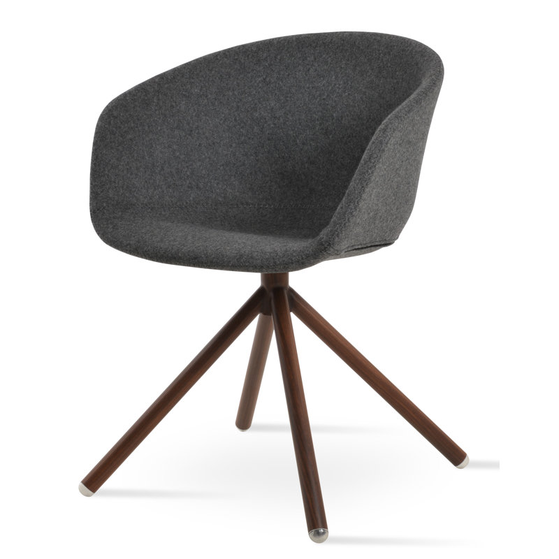 Fauteuil Tribeca, Gris foncé, Laine argentée