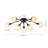 9-light Glass Globe Sputnik Flush Mount