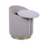 Repose-pieds deux tons avec rangement ou tabouret de coiffeuse, taupe