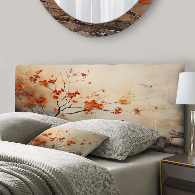 Kentyn - Tête de lit tapissier à motif floral, Grand