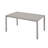 6-Person Light Gray Aluminum Patio Dining Table