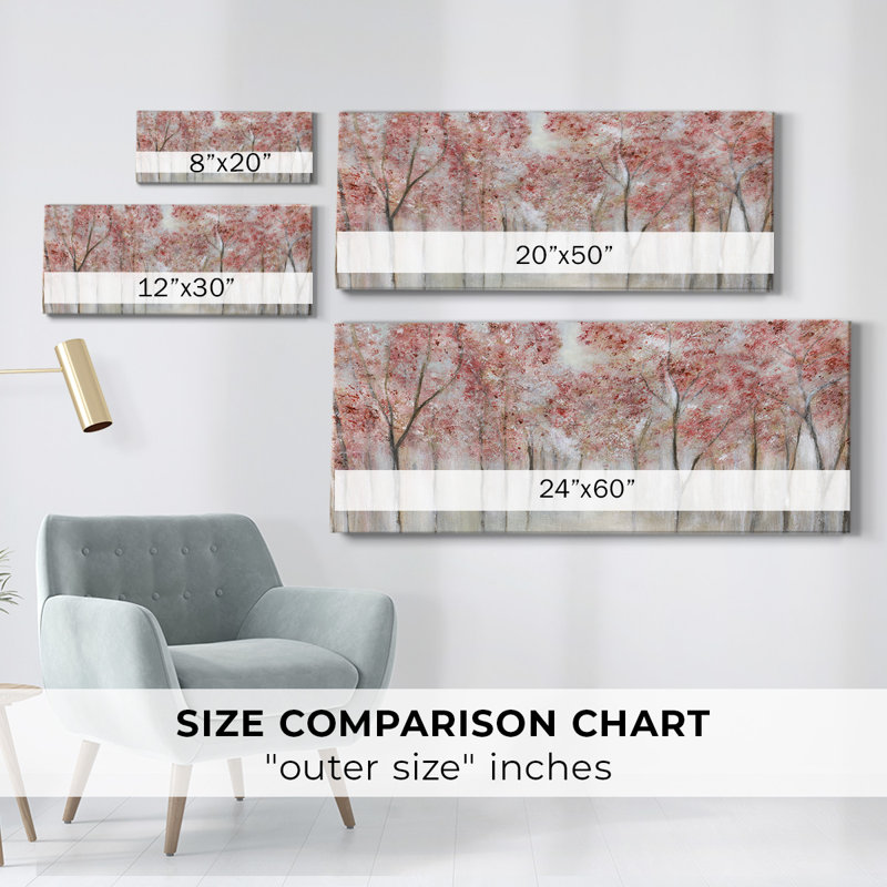 " Blushing Spring ", 20" H x 50" W x 1.5" D