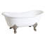 Baignoire sur pattes ovale en fonte à double pattes 67 pouces Kingston Eden Aqua Eden-36629553