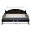 Lit plateforme pleine grandeur en forme de voiture de course avec roulettes, noir (VIEUX SKU: LP002420AAB)-104523168