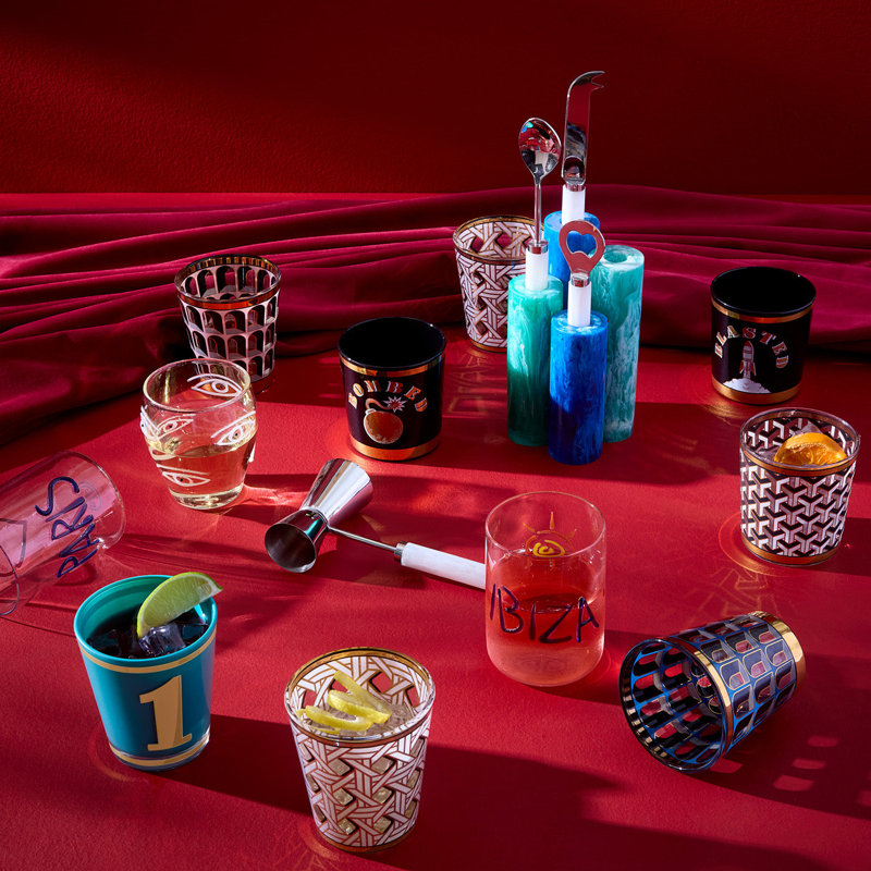 Basketweave Glassware Set