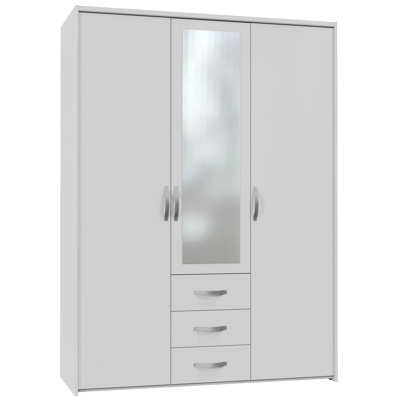 3 Door Manufactured Wood Wardrobe