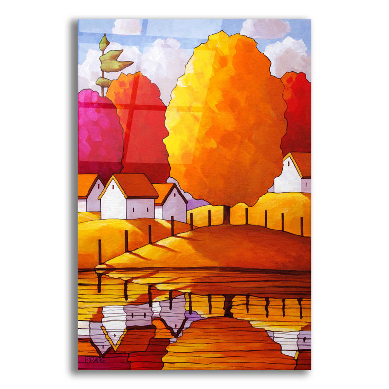 Red Barrel Studio 'Golden Country Fall' By Cathy Horvath-Buchanan, Acrylic Glass Wall Art, 24"X36"
