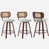 White Seat/Brown Frame