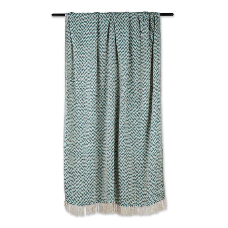 Hand Woven Throw Blanket, Teal