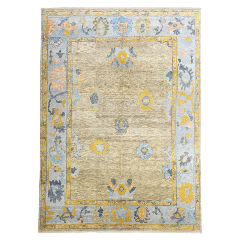 Tapis Oushak tissé à la main Blaundusn