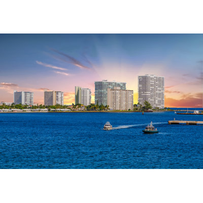 Sheriff Boats In Harbor - Wrapped Canvas Print