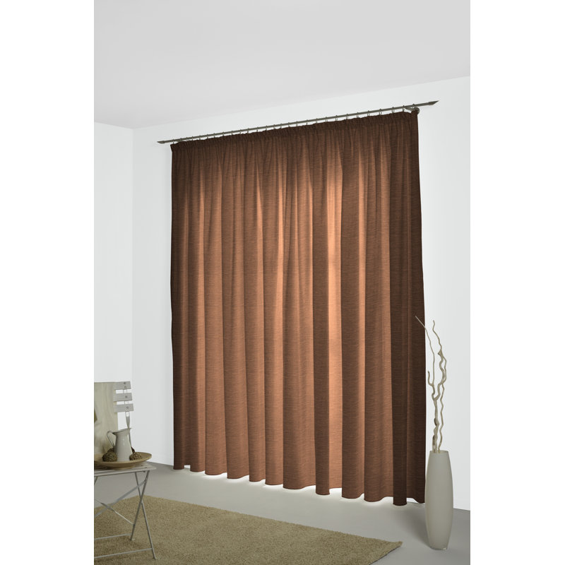 Breedlove Room Darkening Curtain Single Panel, Chocolate, 225cm H x 270cm W
