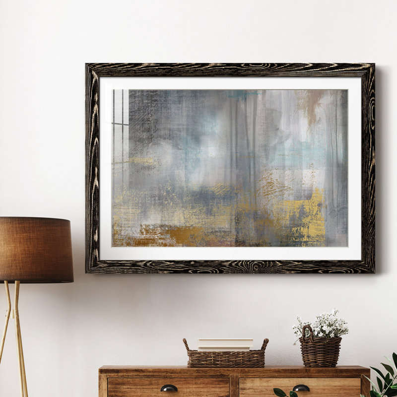 Misty Sky II Revisit - peinture encadrée, H 24 po x l 18 po x P 1,5 po, Cadre noir