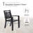 MEOOEM Metal Outdoor Stacking Dining Armchair