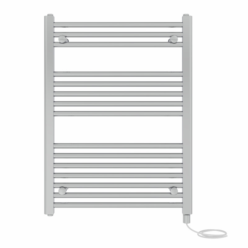 Straight Towel Rail Heated Towel Rails, 80 cm H x 60 cm W x 3 cm D, Chrome