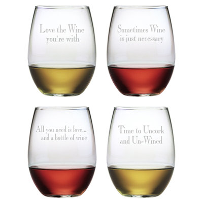 Ensemble de verres à vin sans pied 21 oz 4 pièces