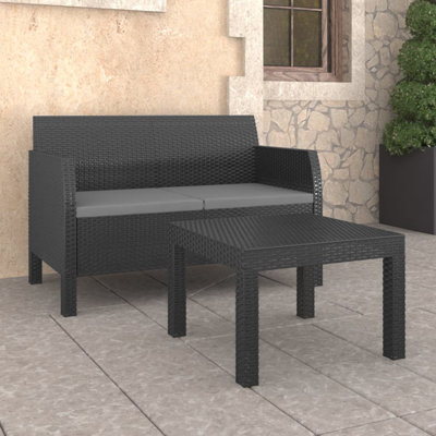 Chaise longue avec coussins 2 pièces Sheniah