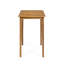 Table de bar d'extérieur carrée en bois d'acacia minimaliste